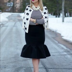 Kate Spade Cream and Black “Ruthie” Cardigan